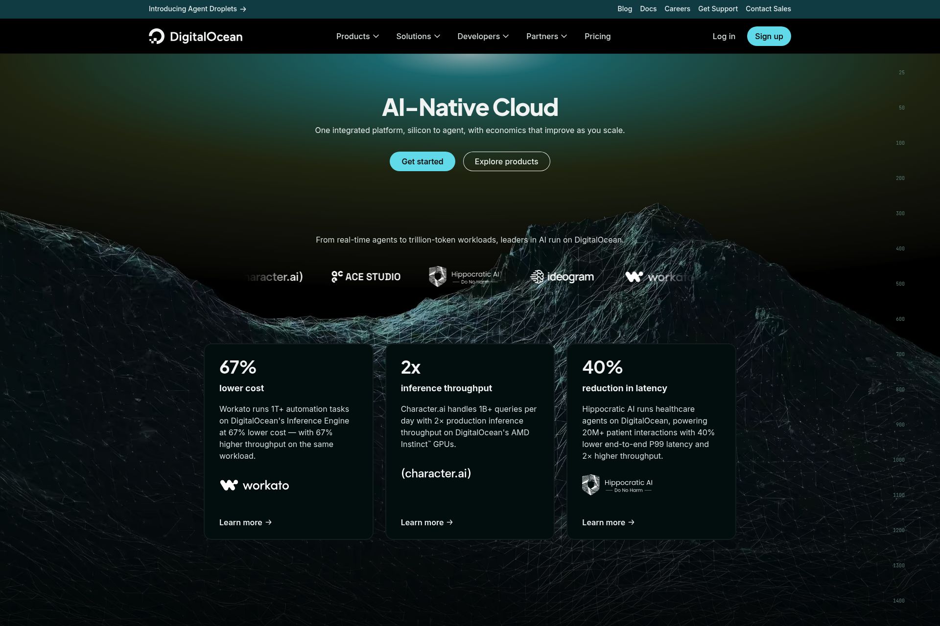 DigitalOcean startup program screenshot
