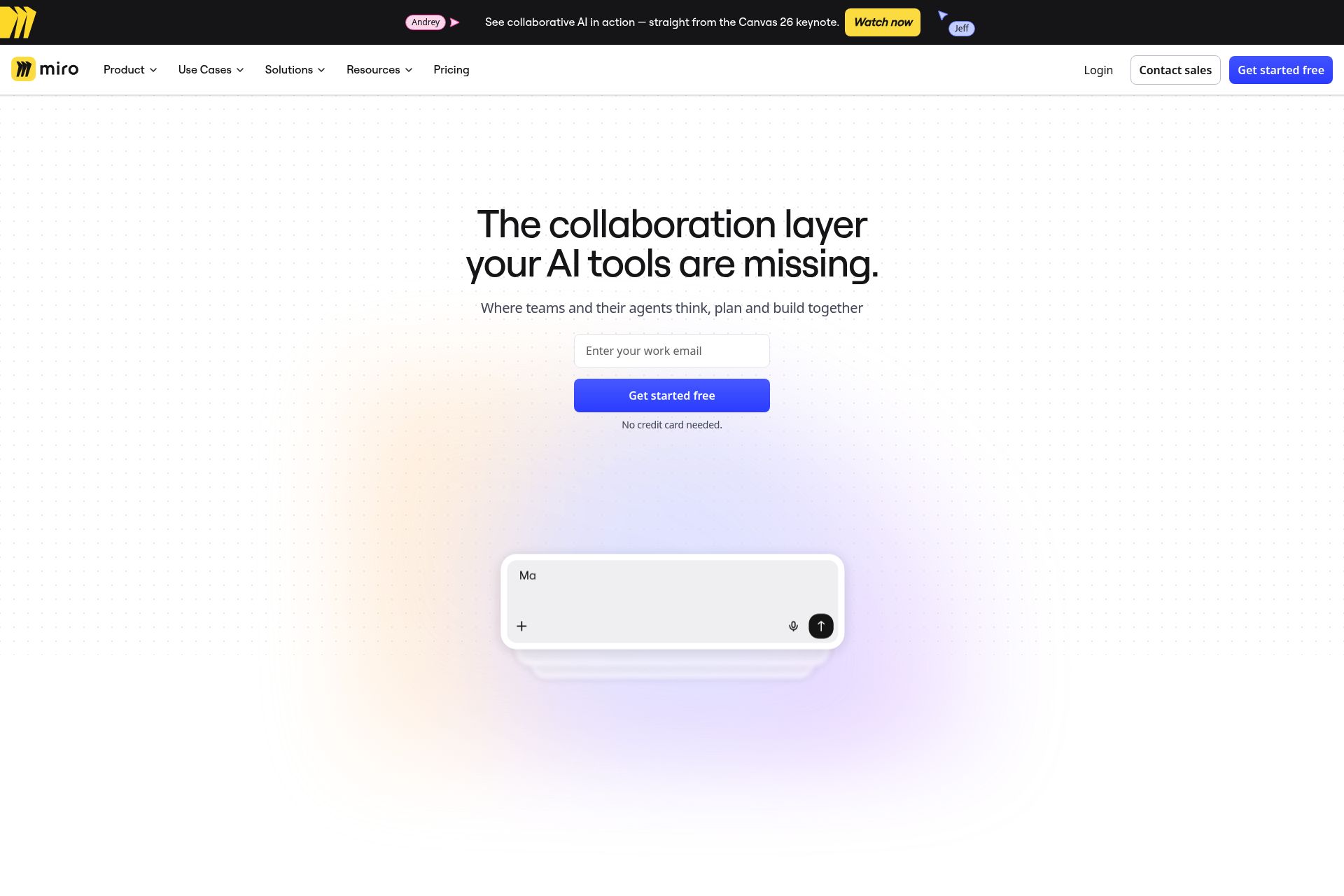 Miro startup program screenshot