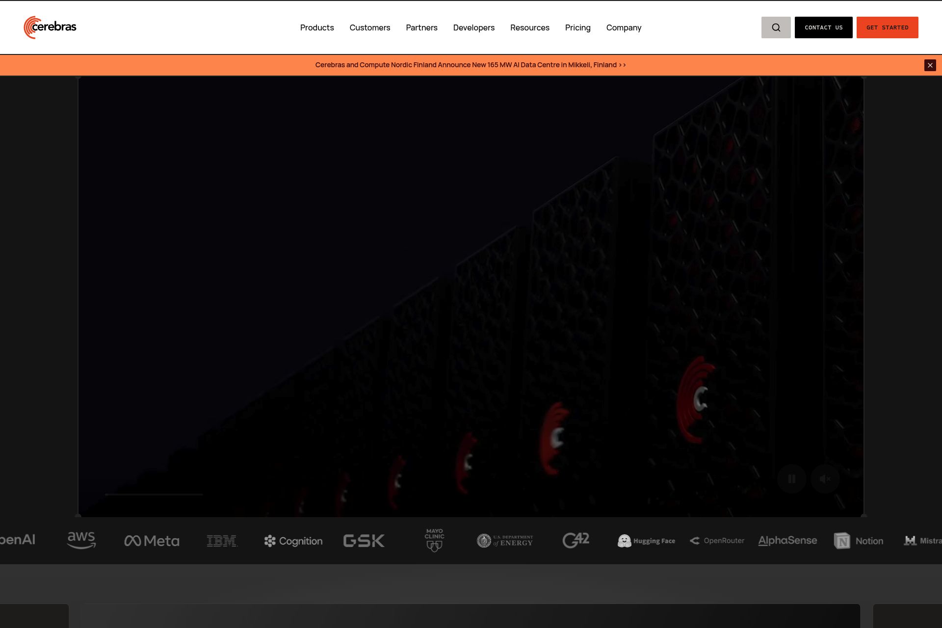 Cerebras startup program screenshot